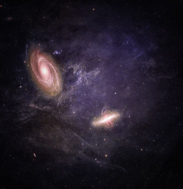 A captivating view of spiral galaxies in the vast expanse of the cosmos.