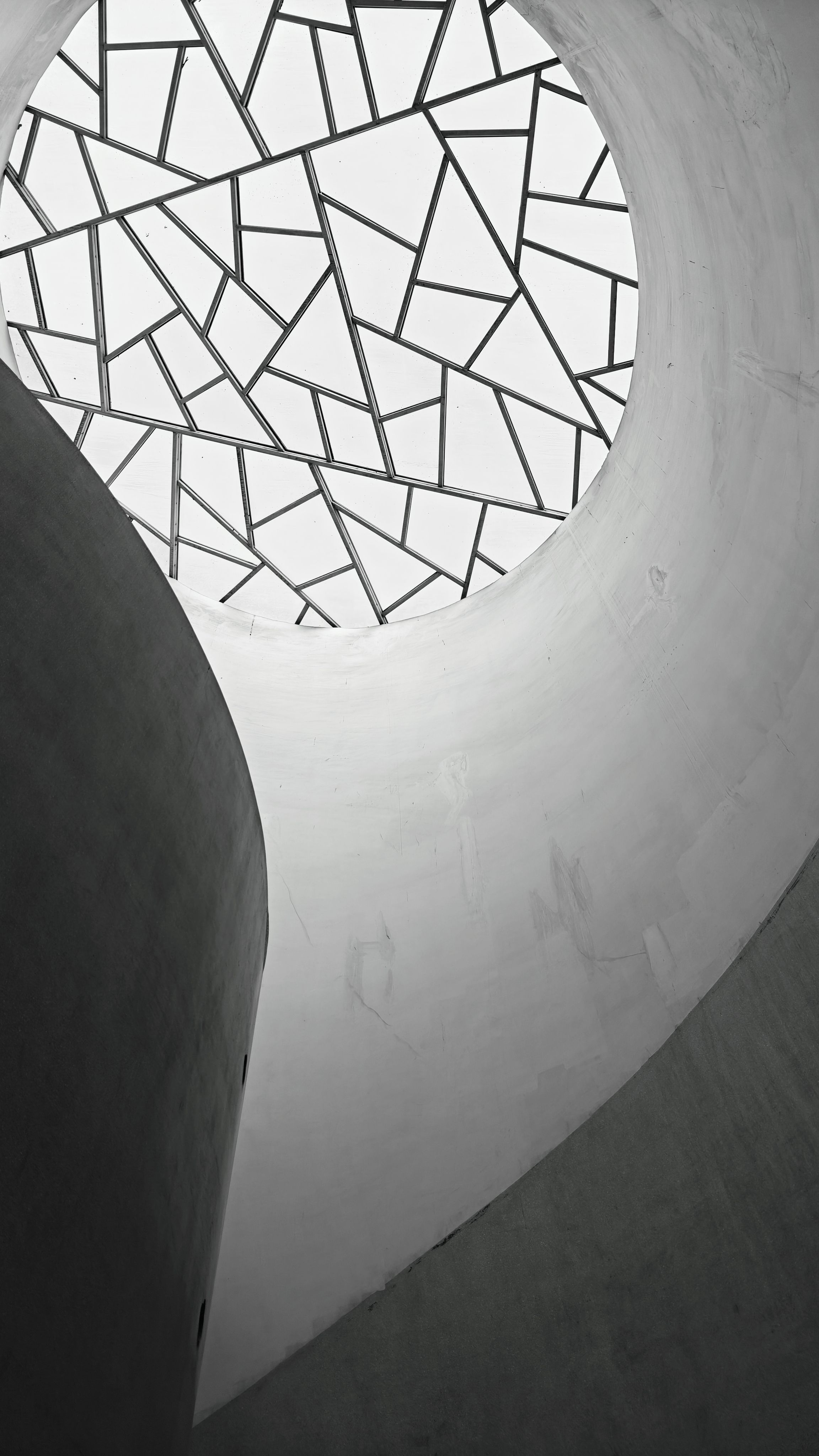 Modern Architectural Ceiling with Geometric Design · Free Stock Photo