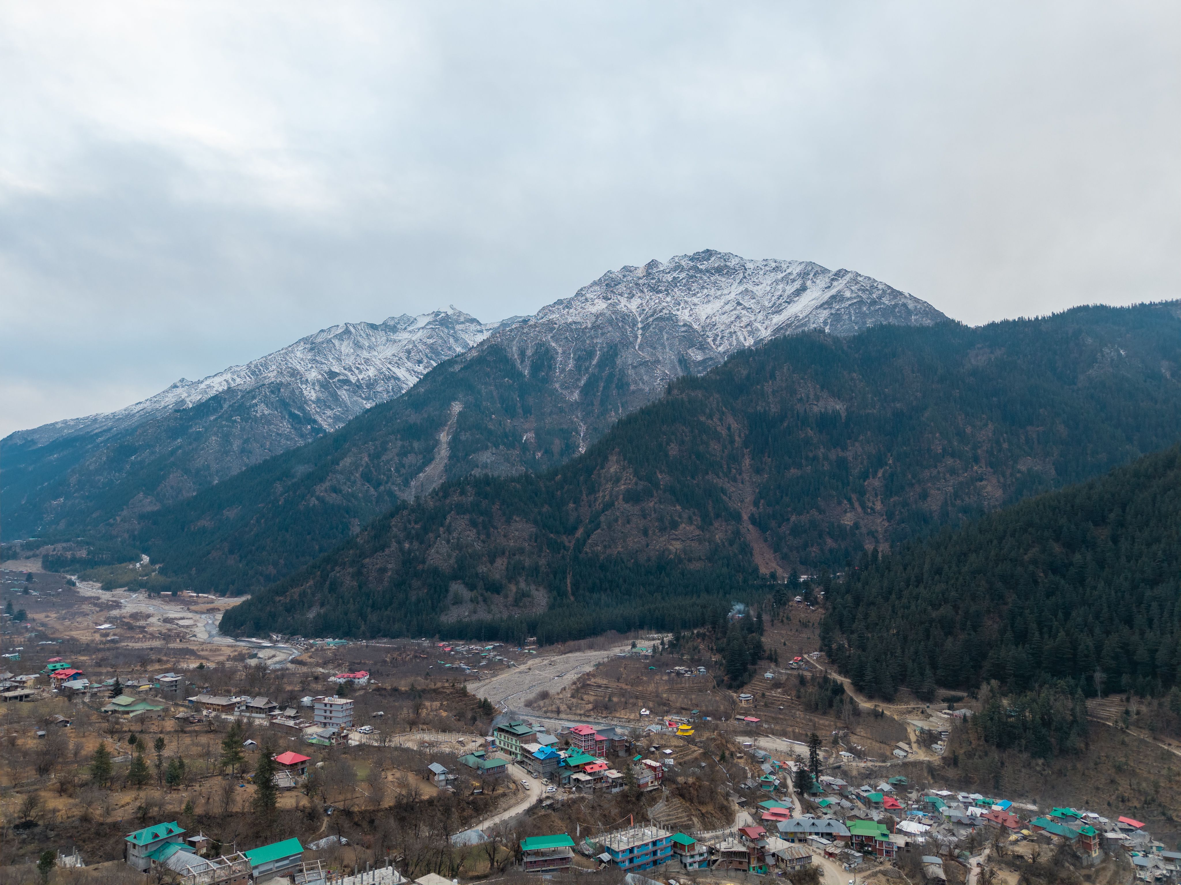Aerial View of Marango Rangarik, HP, India · Free Stock Photo