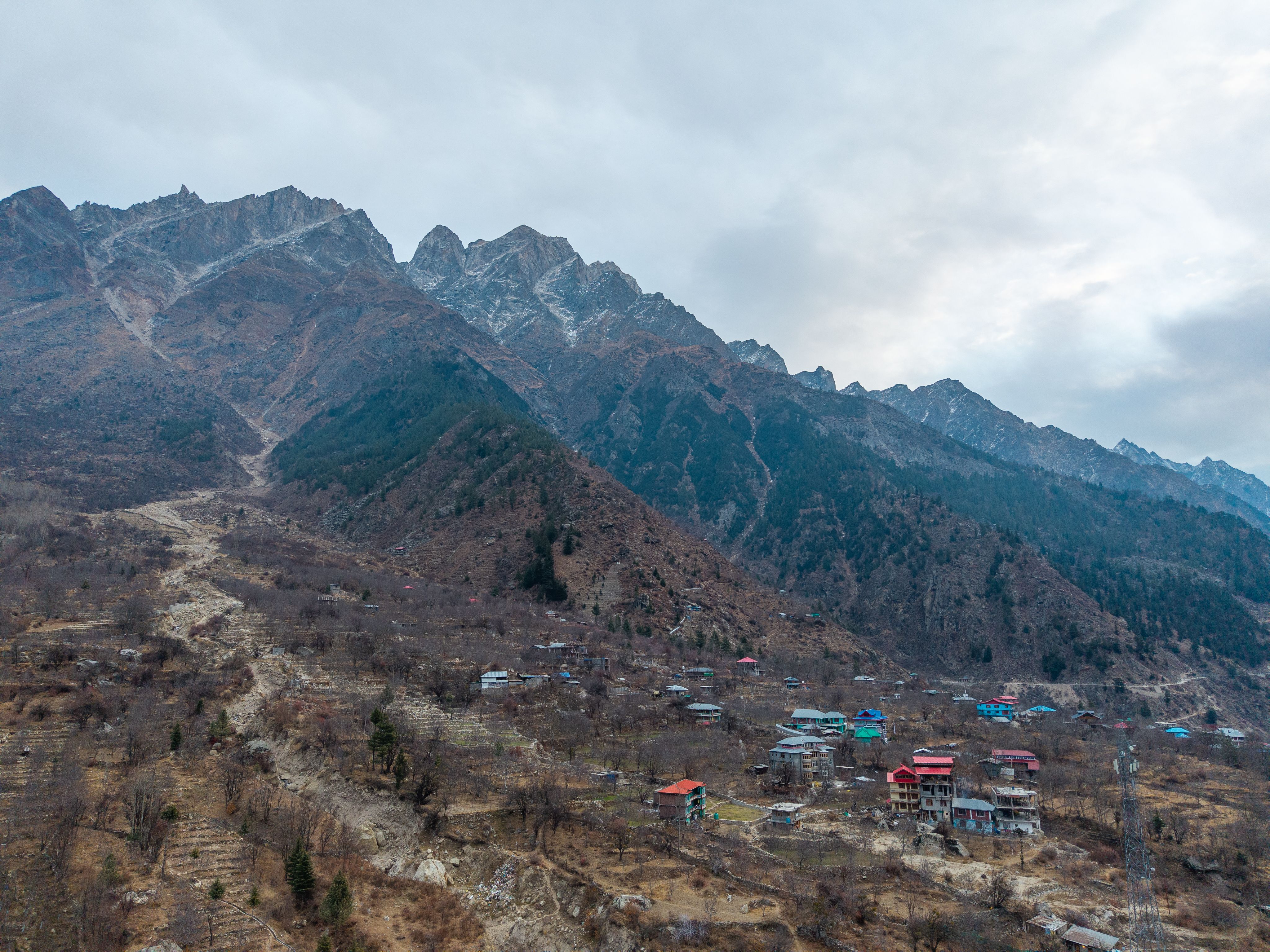 Aerial View of Marango Rangarik, HP, India · Free Stock Photo