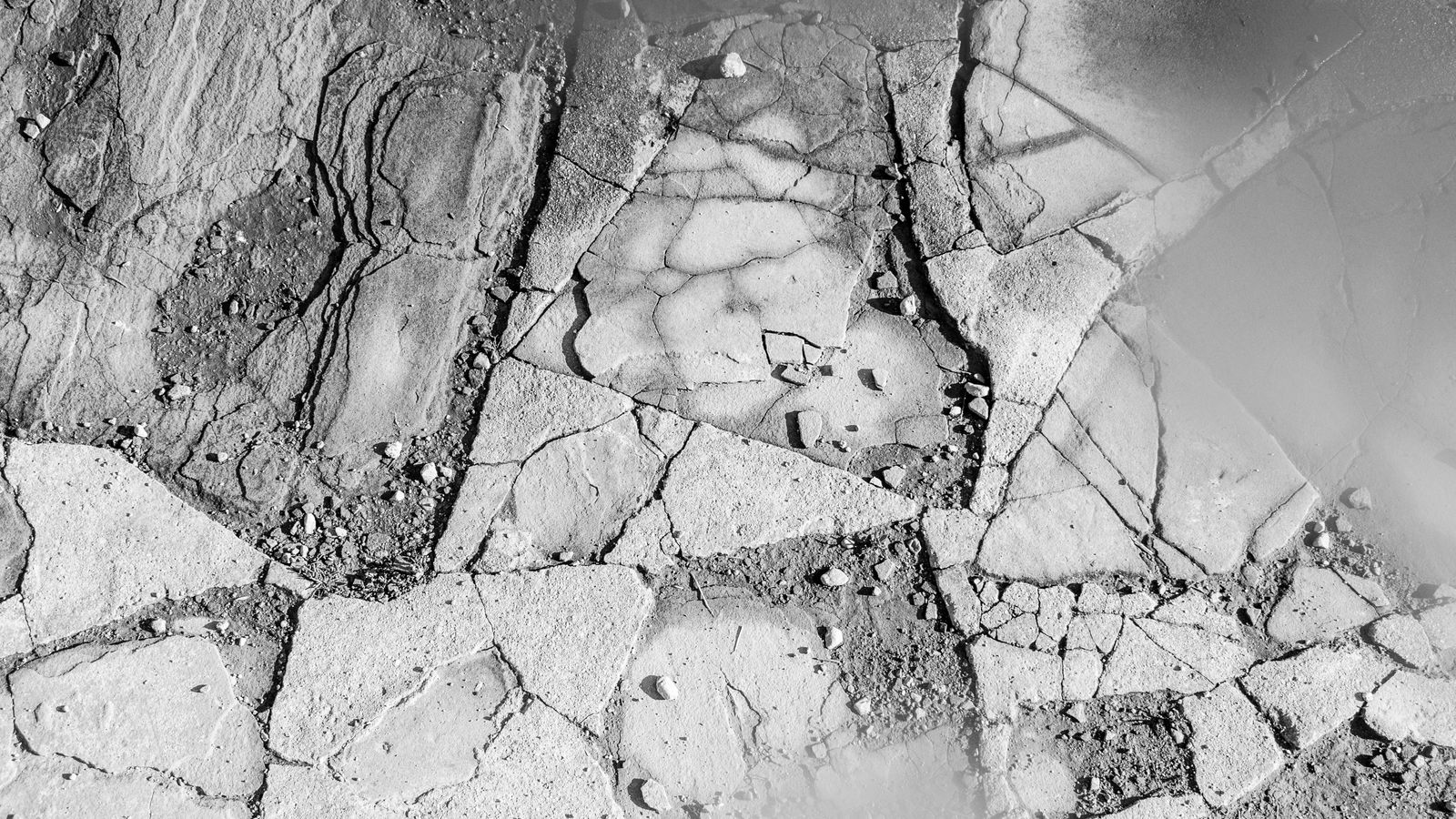 Abstract cracked earth surface texture, Djibouti