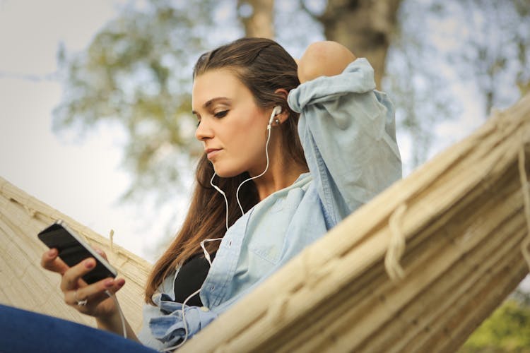 Woman Listening To Music