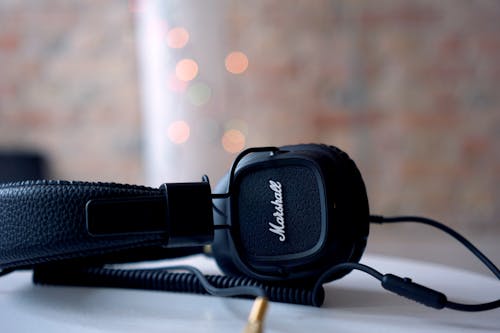 Free Black Marshall Headphones Stock Photo