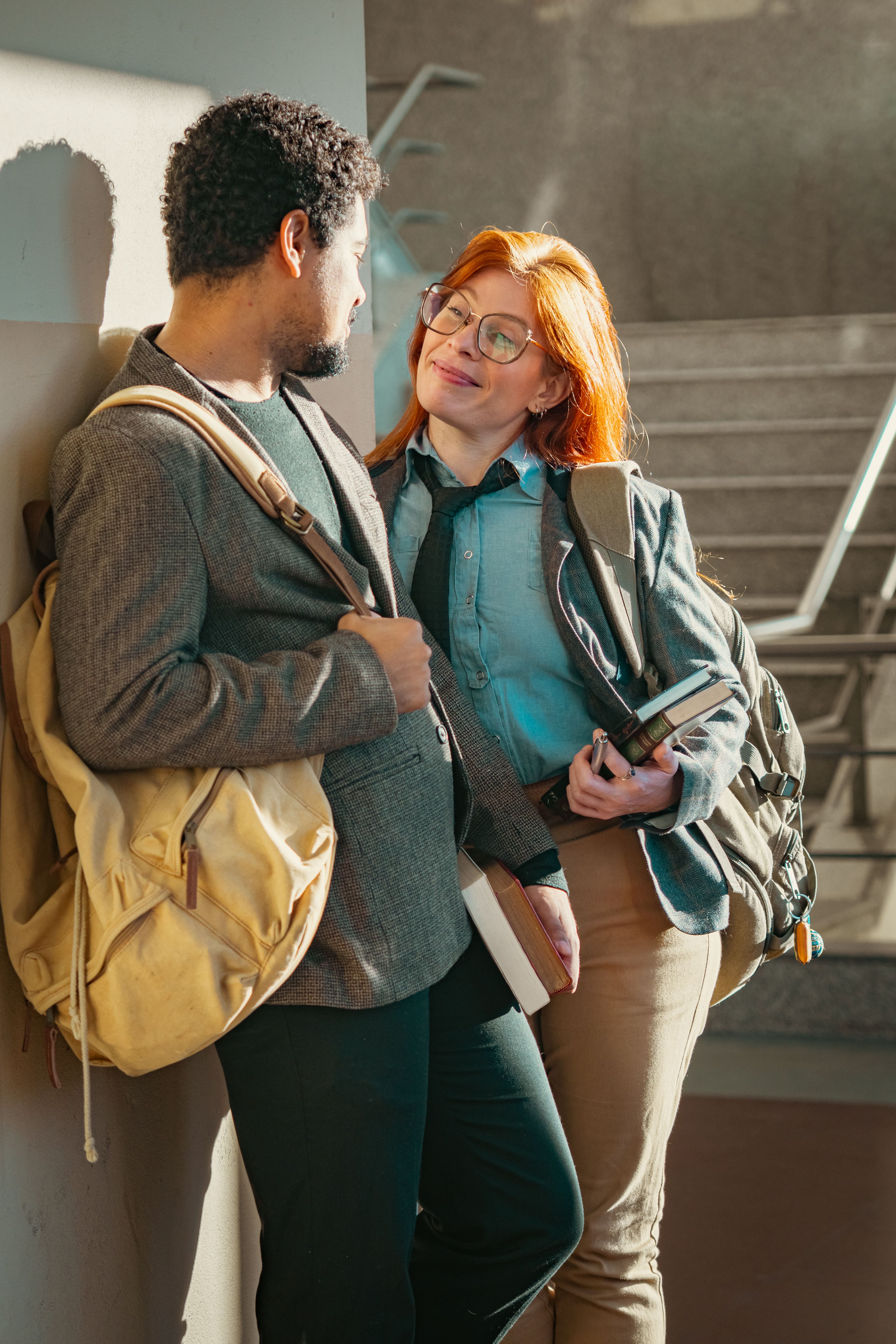 Illustrative photograph: Casual University Students Engaged in Conversation