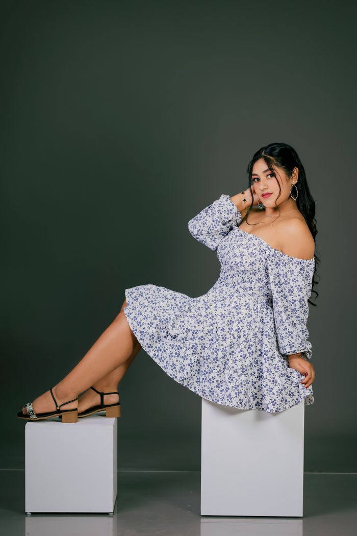 Rochie midi cu imprimeu floral