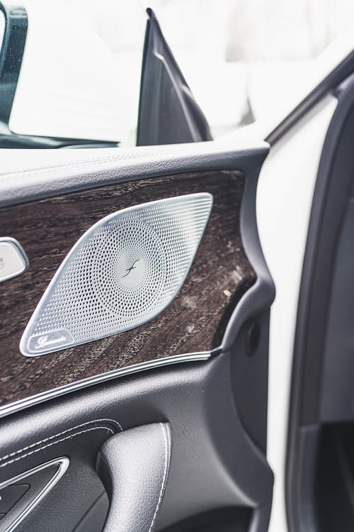 Brown and Gray Car Door Leather Interior