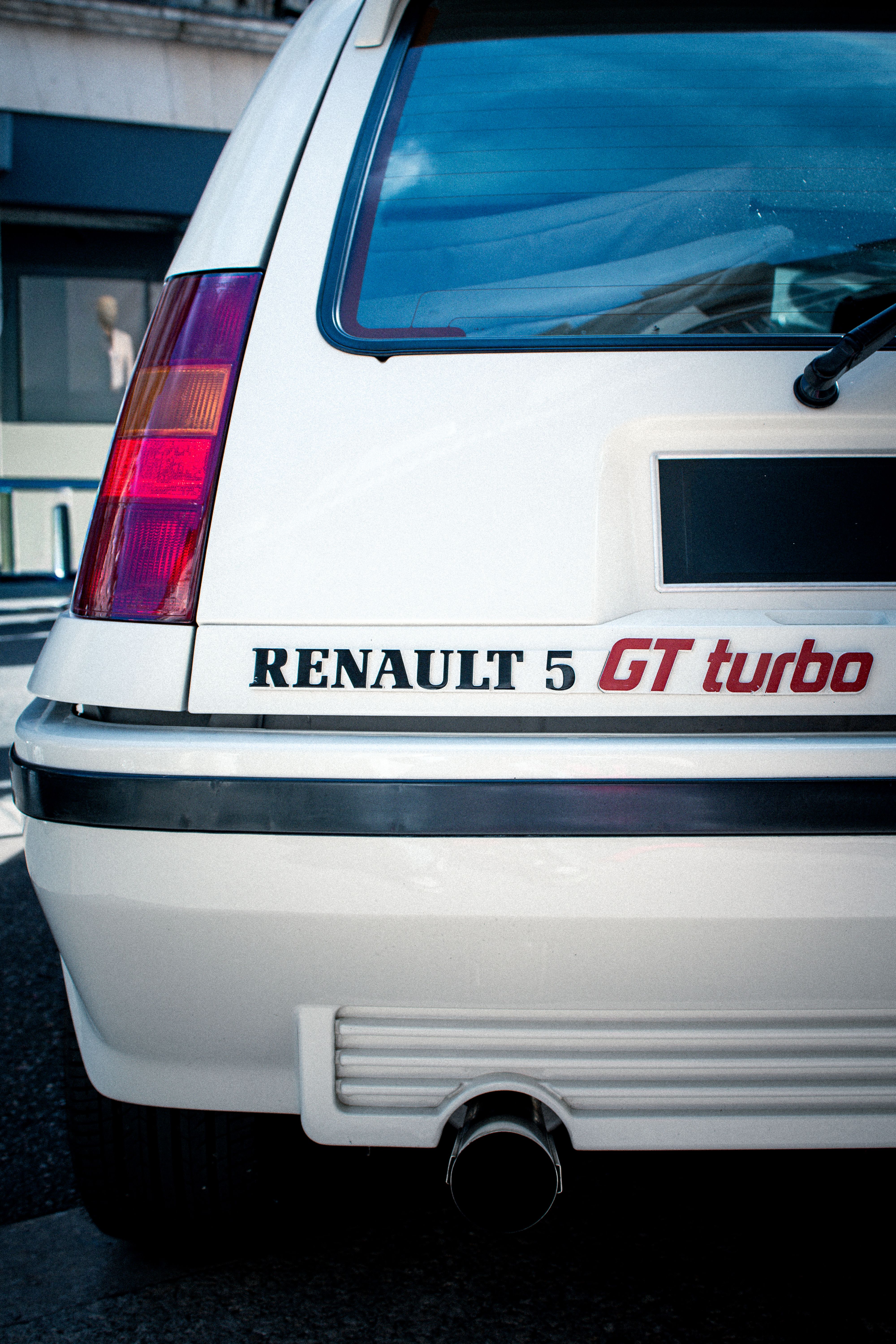 Rear View of Vintage Renault 5 GT Turbo Car · Free Stock Photo