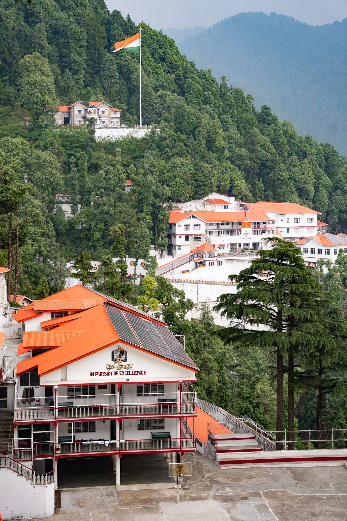 Campus grounds of Sainik School Mandsaur in the hills