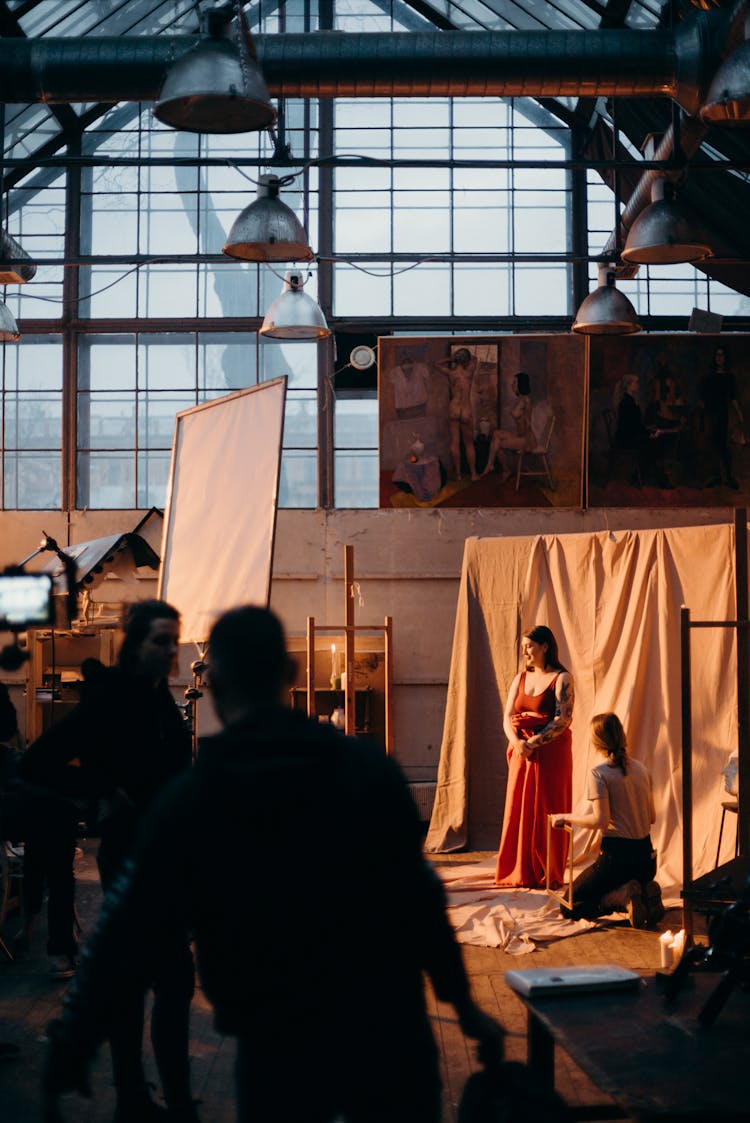 Photographers Standing On Backstage