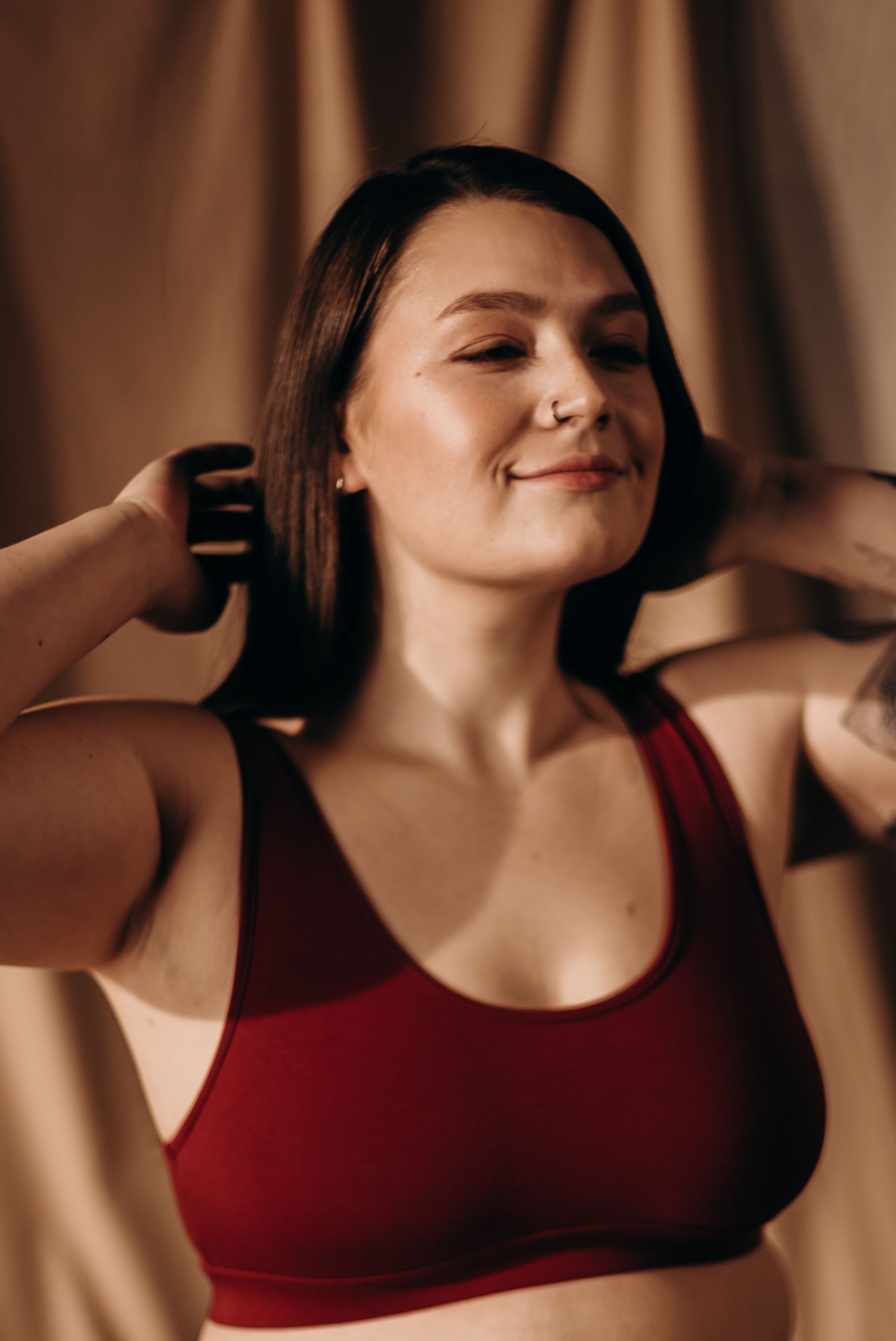 Woman in Red Sports Bra · Free Stock Photo