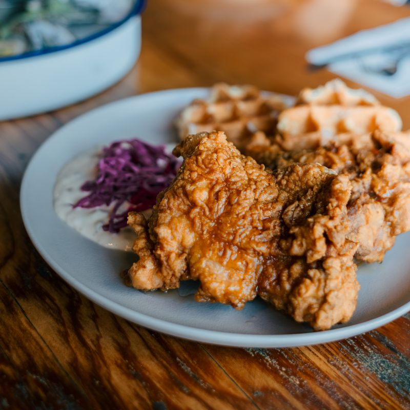 Crispy Southern Fried Chicken and Waffles
