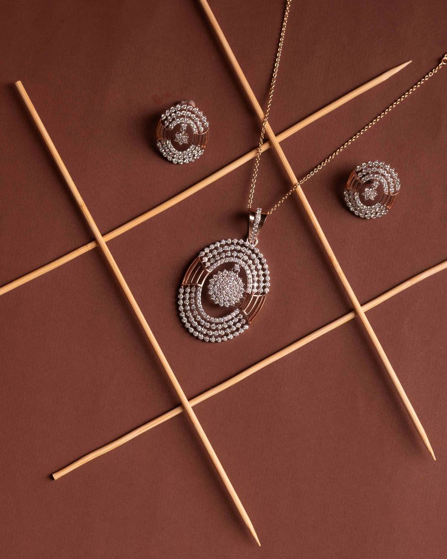 Heritage earrings on copper