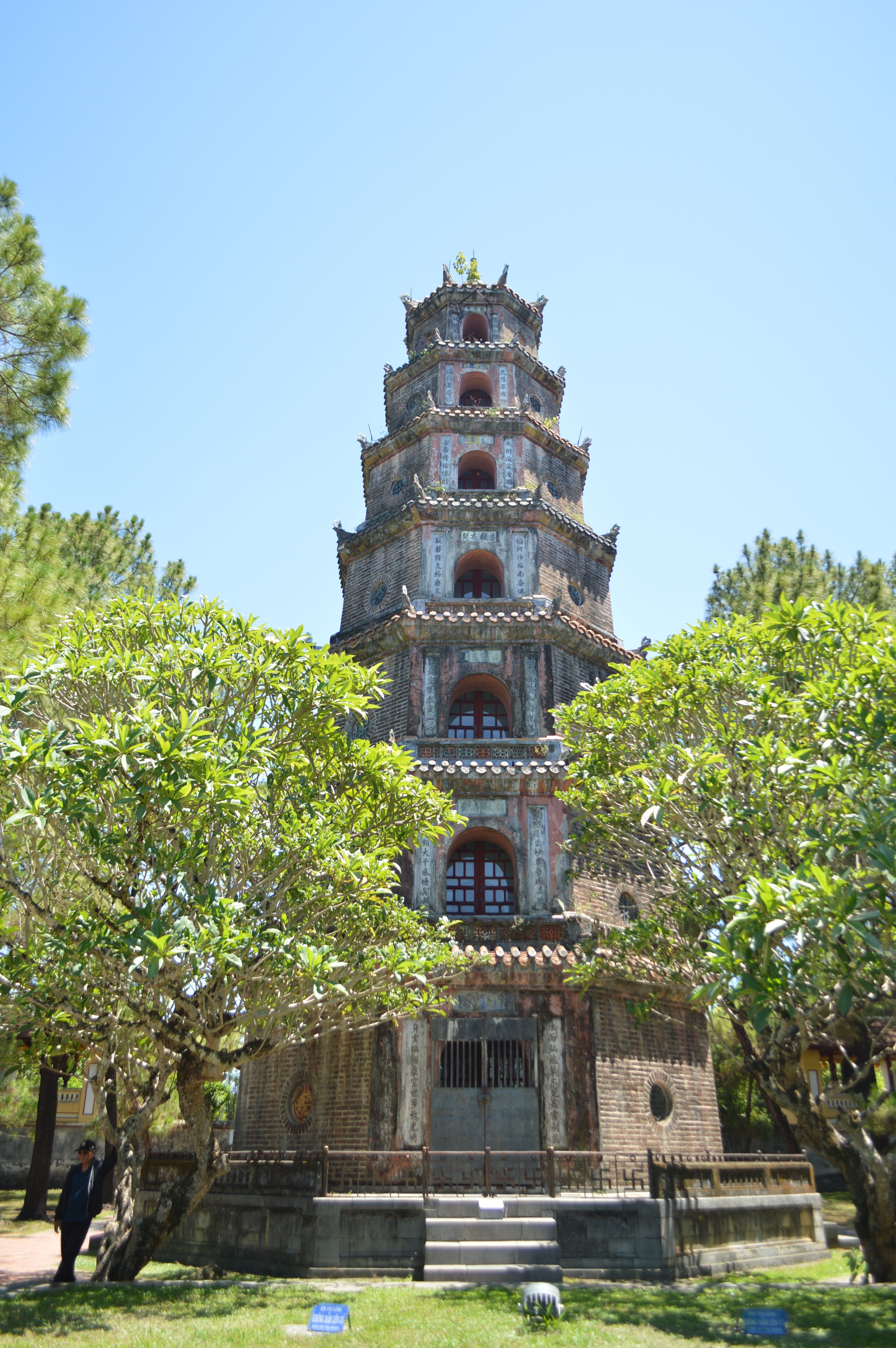 Explore the serene beauty of Phuoc Duyen Tower, a historic symbol in Hue, Vietnam.