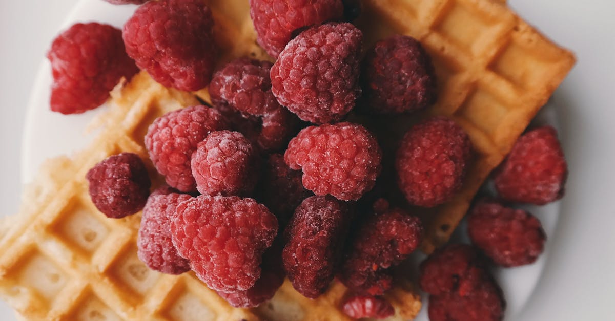 Red Raspberries and Waffle