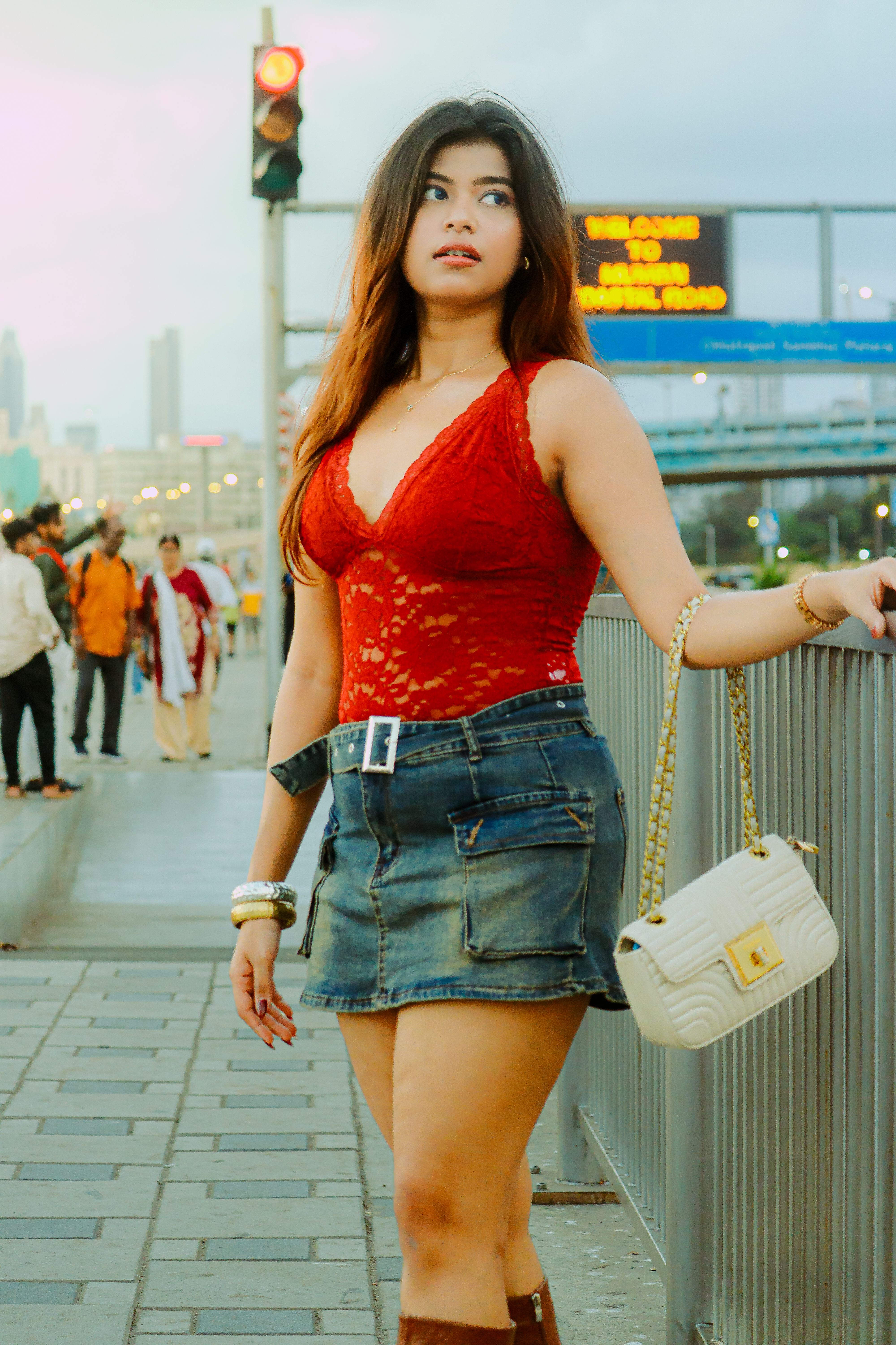 Saia Jeans Curta
