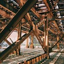 Rusty Brown Metal Bridge
