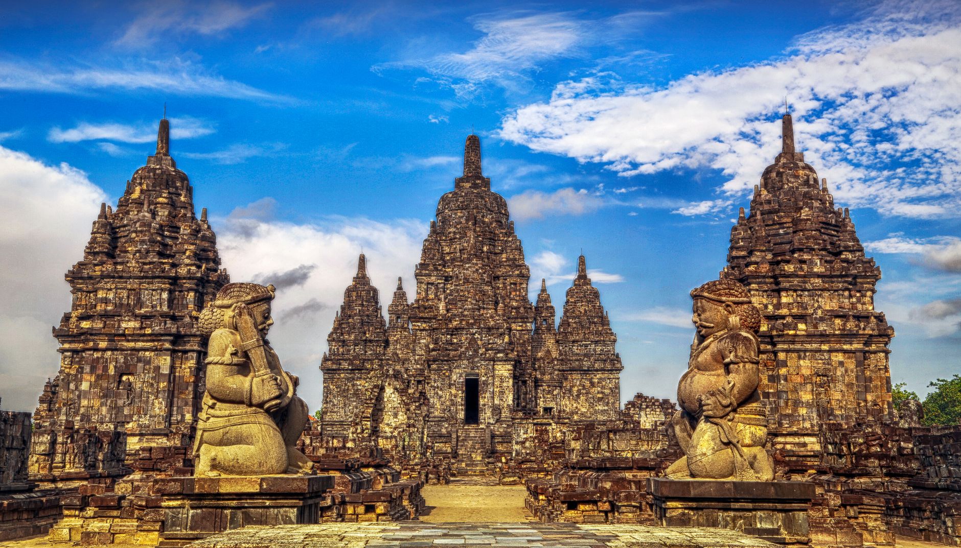 Explore the ancient Sewu Temple in Yogyakarta, Indonesia, showcasing stunning Javanese architecture.