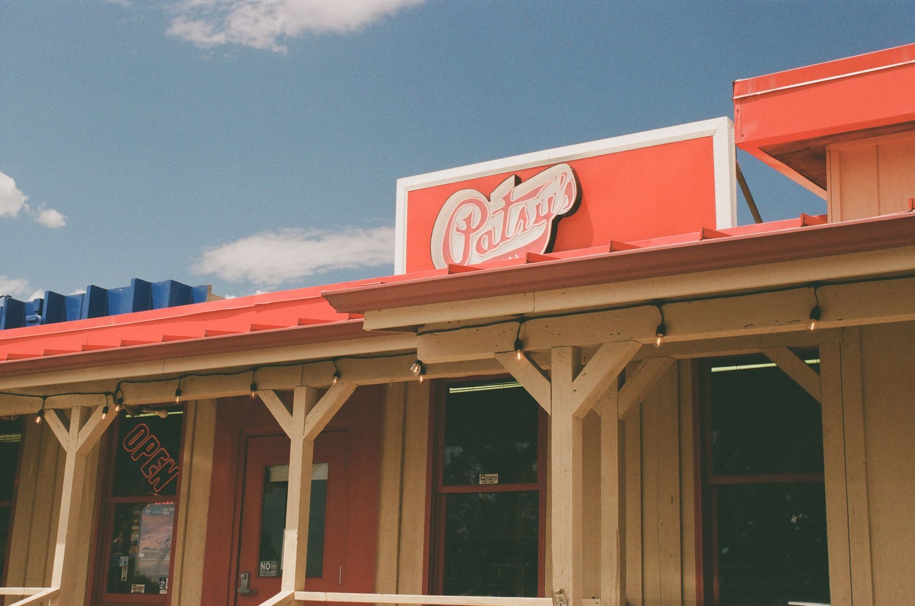 Rustic roadside diner facade, illustrative of a small-town Arkansas dining stop