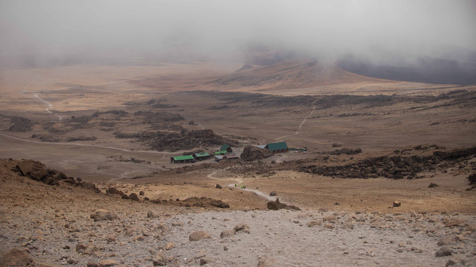 Misty landscape of kilimanjaro national park, Tanzania