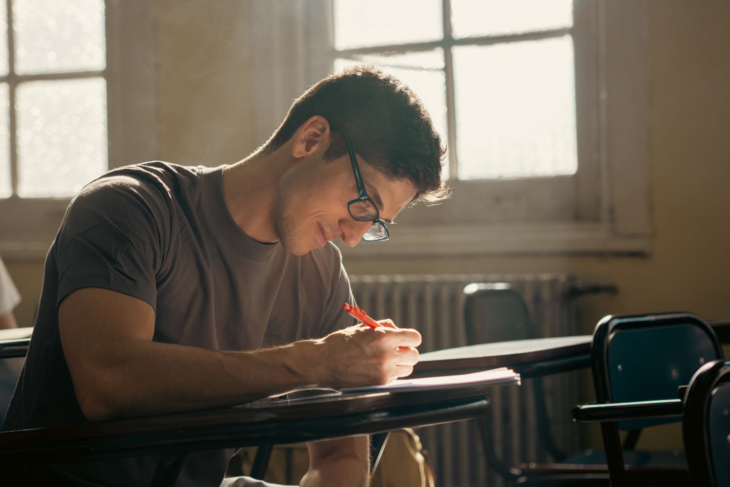 Estudiante en clase