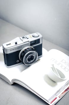 经典的奥林巴斯之旅35相机营造出杂志怀旧摄影的休息氛围