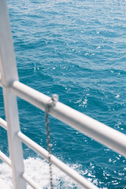 Free Beautiful blue waters of the Bosphorus viewed from a ferry in İstanbul, Türkiye. Stock Photo