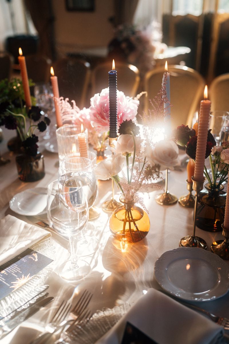 Luxurious dinner table setting