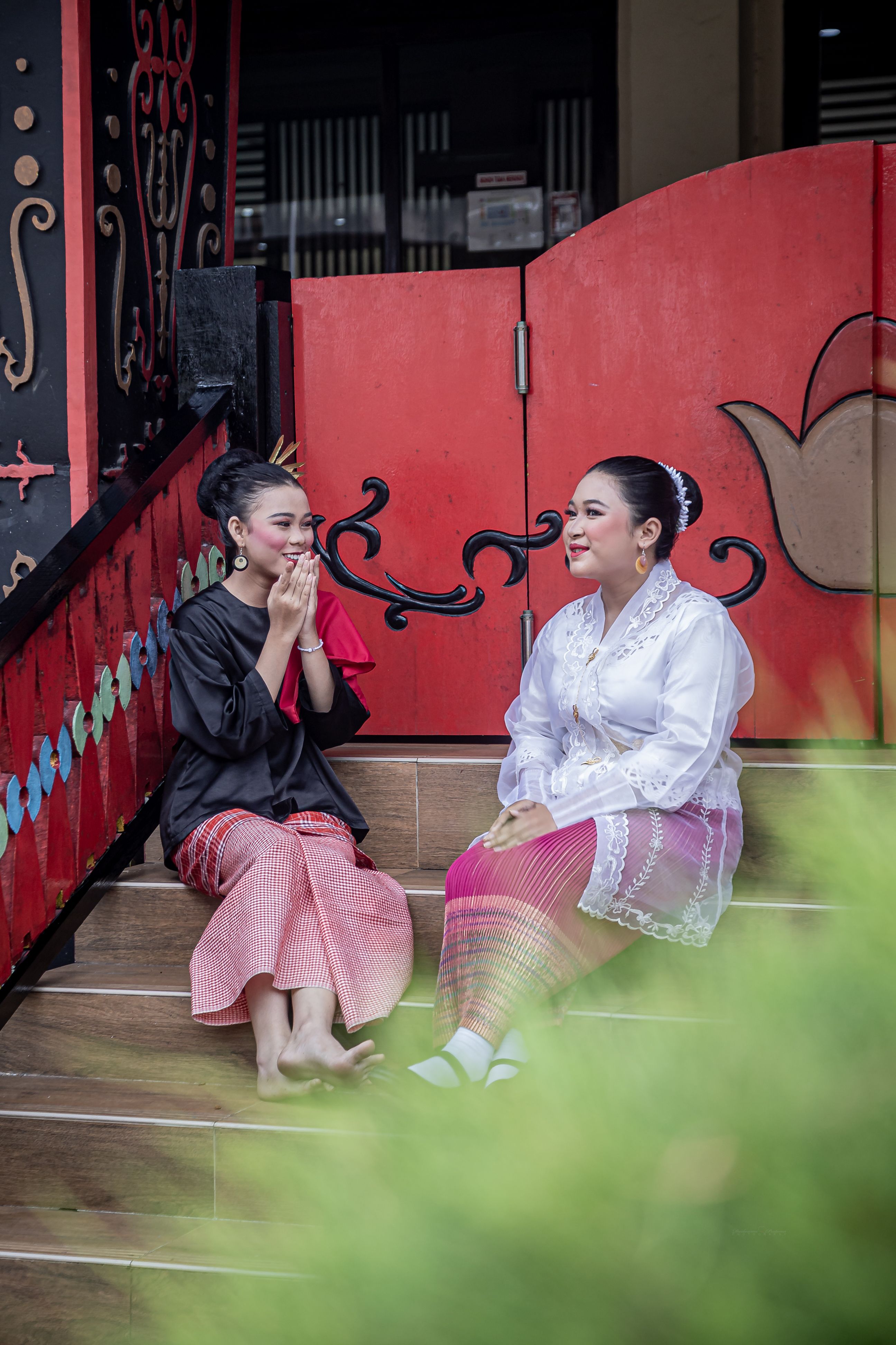 Jakarta Women in Traditional Indonesian Attire