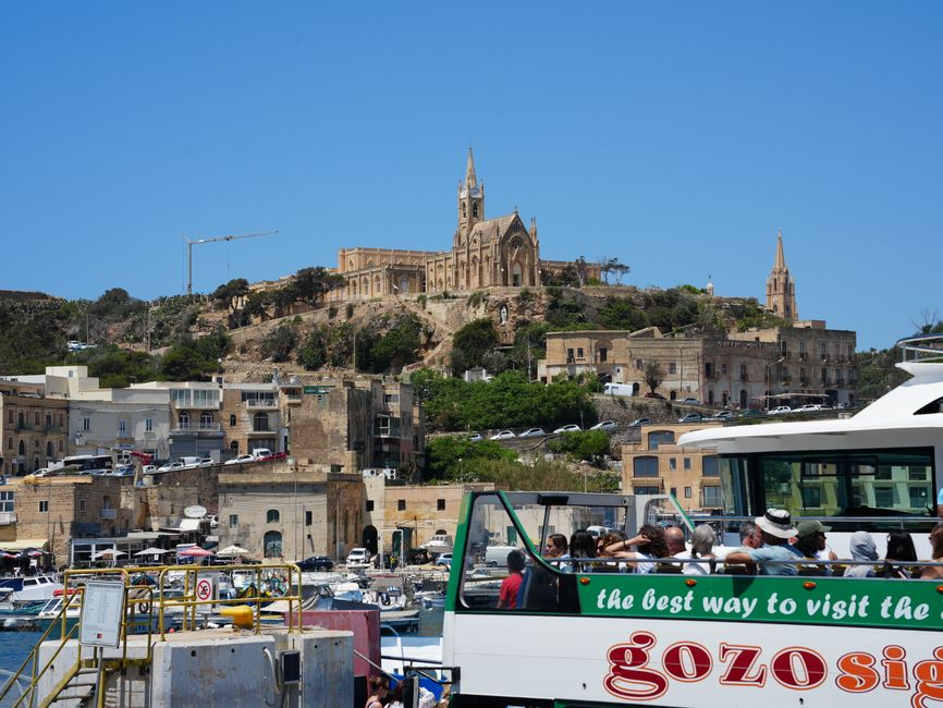 Gozo Channel Line ferry crossing between Malta and Gozo.