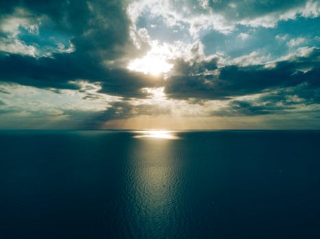 Free stock photo of sea, landscape, sky, sunset