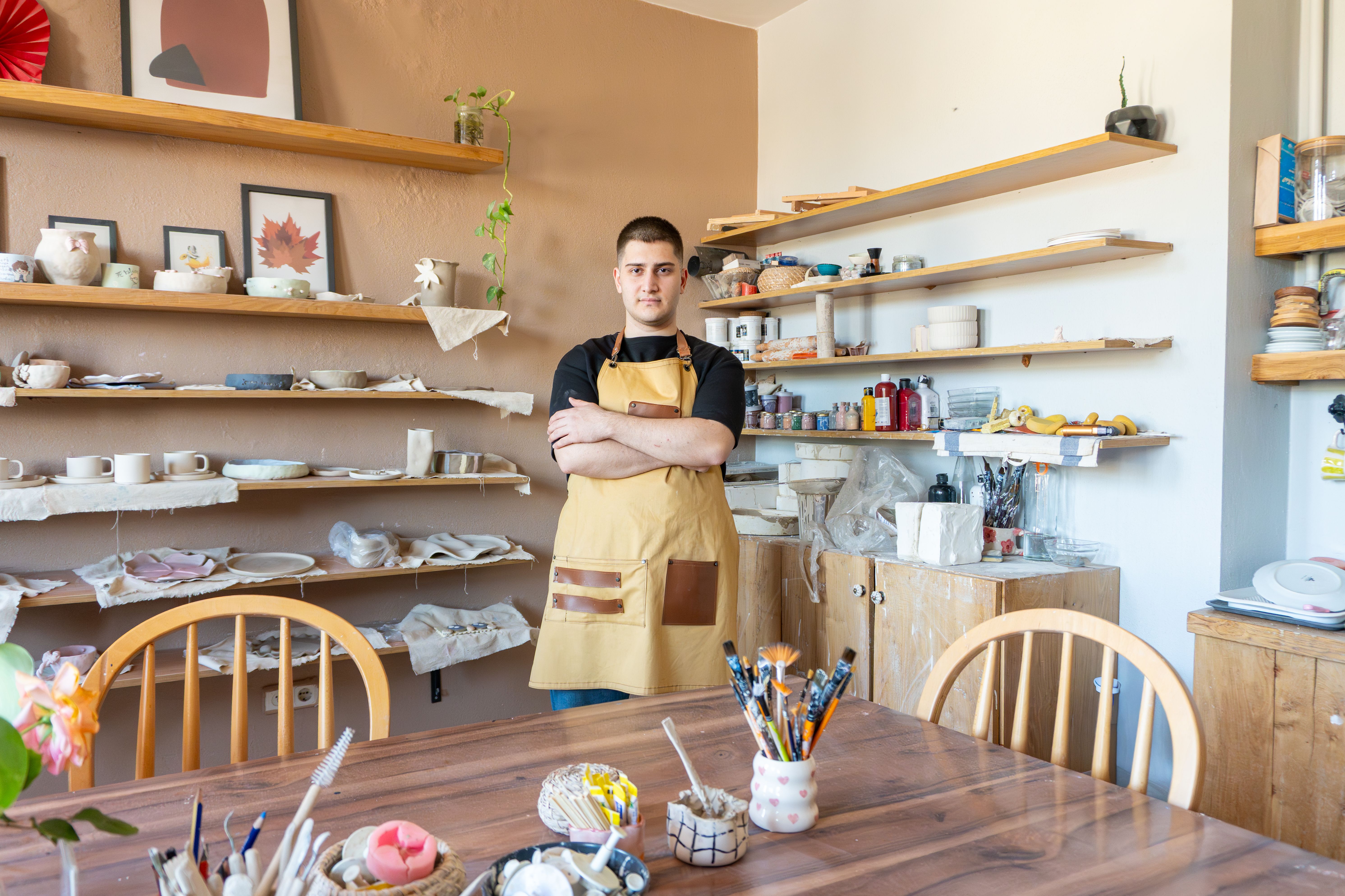 Keramikwerkstatt Arbeitsplatz