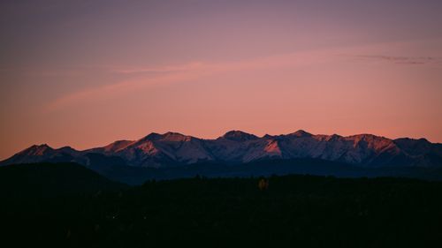 Free Scenic view of the Andes mountains at twilight in San Carlos de Bariloche, Argentina. Stock Photo