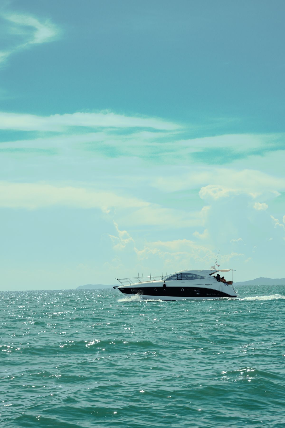 A large sailing yacht on open water