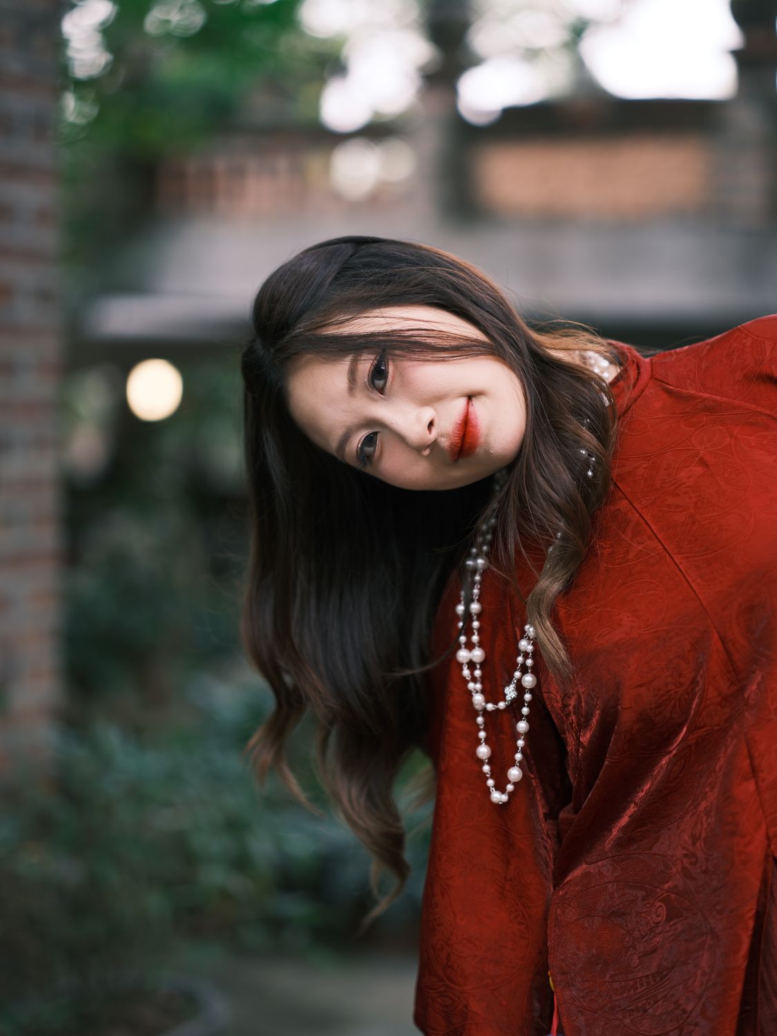 Portrait of Woman in Red Dress Outdoors · Free Stock Photo
