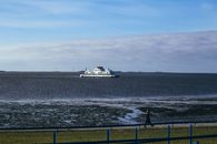 White and Blue Cruise Ship on Sea Under the Blu Sky
