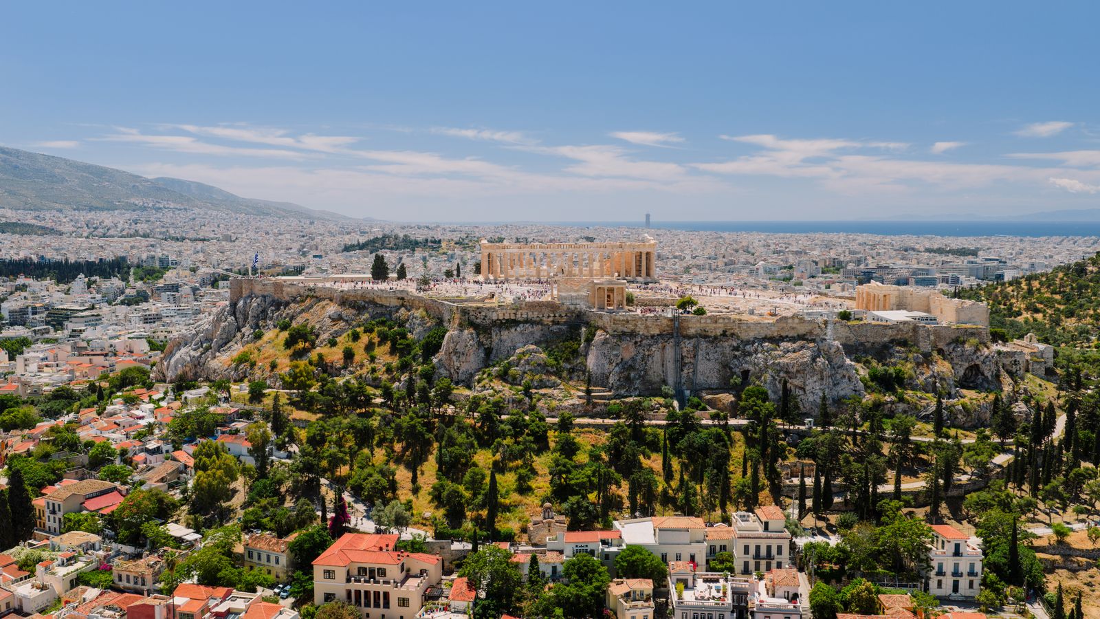 Athens <strong>Athens Acropolis tour</strong> Parthenon aerial Plaka neighbourhood