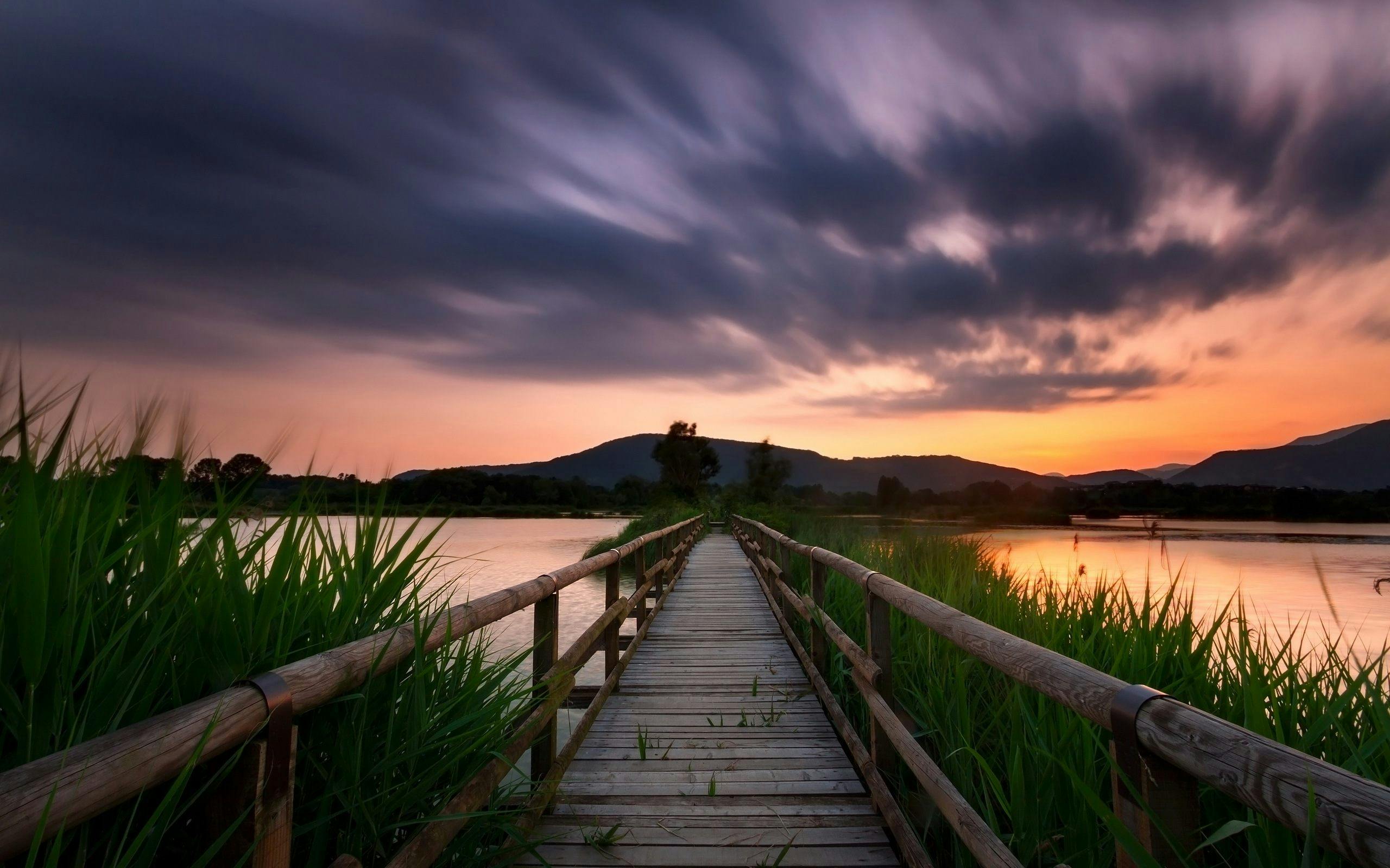 Timelapse Photography Of Wooden Bridge Near Body Of Water · Free Stock ...