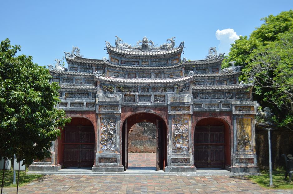 The majestic gates and ancient architecture of the Imperial City of Hue, a UNESCO World Heritage site in Vietnam
