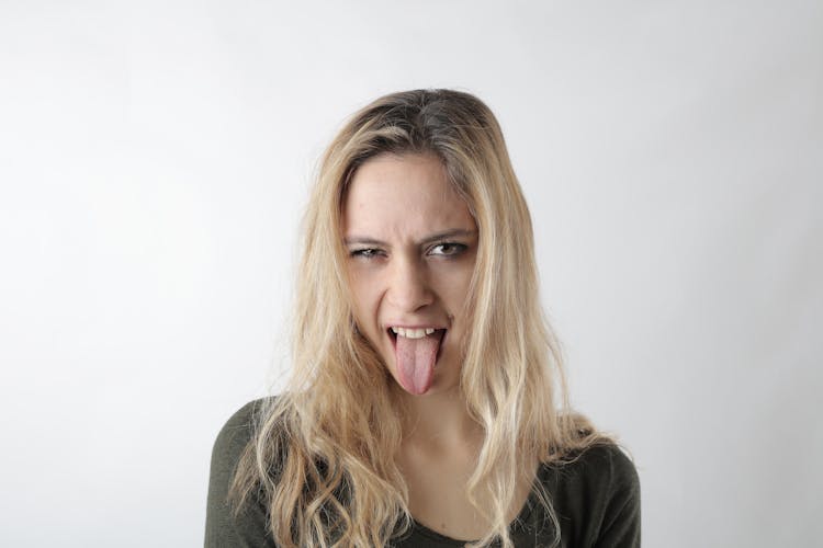 Woman Sticking Her Tongue Out