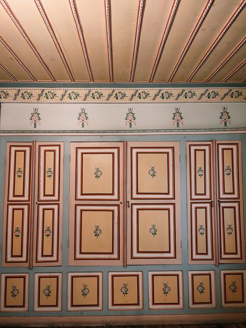 Free Decorative wall paneling showcasing traditional Turkish designs in Sinop. Stock Photo