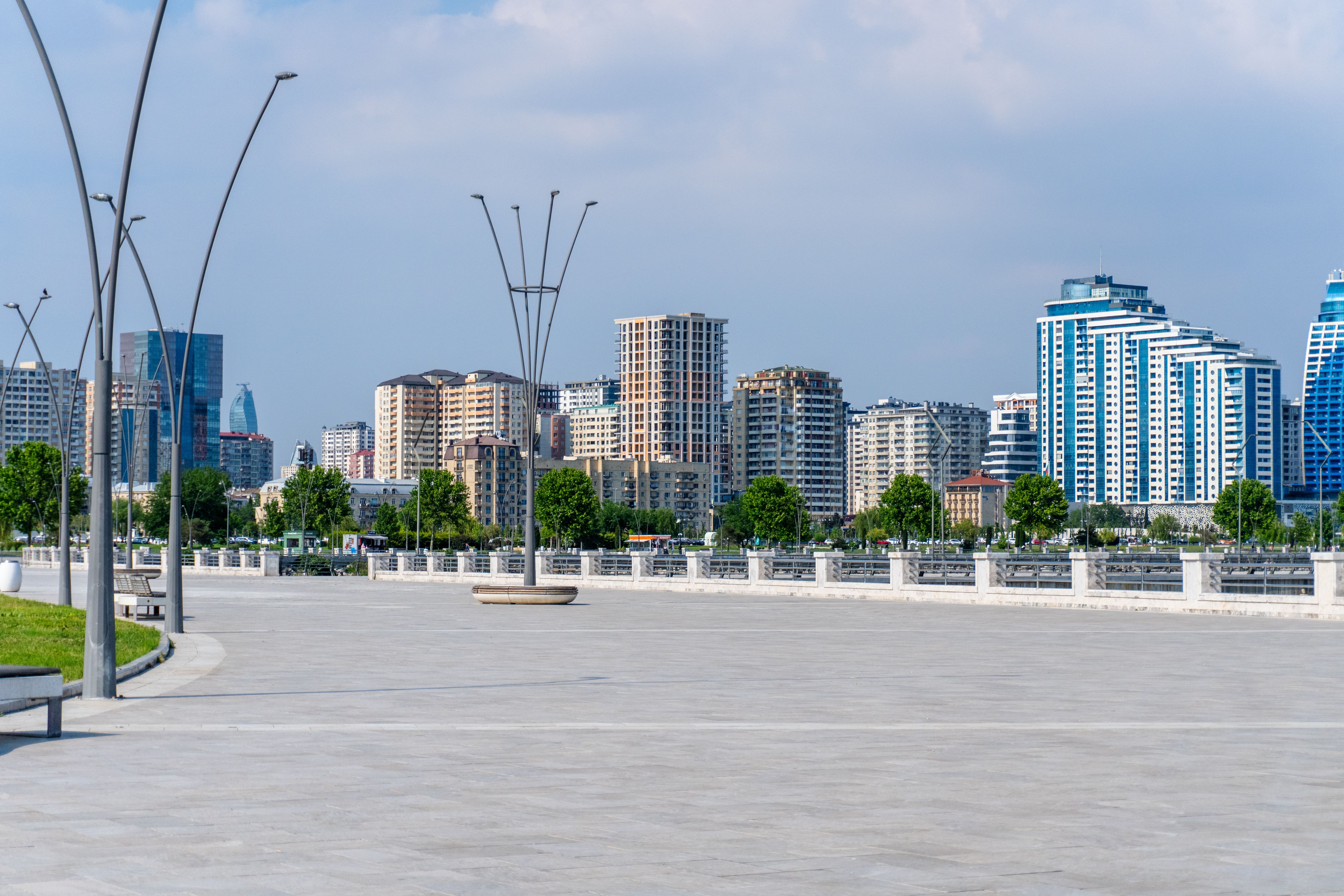 Official Azercell, Bakcell, and Nar mobile operator kiosks at Baku Heydar Aliyev International Airport