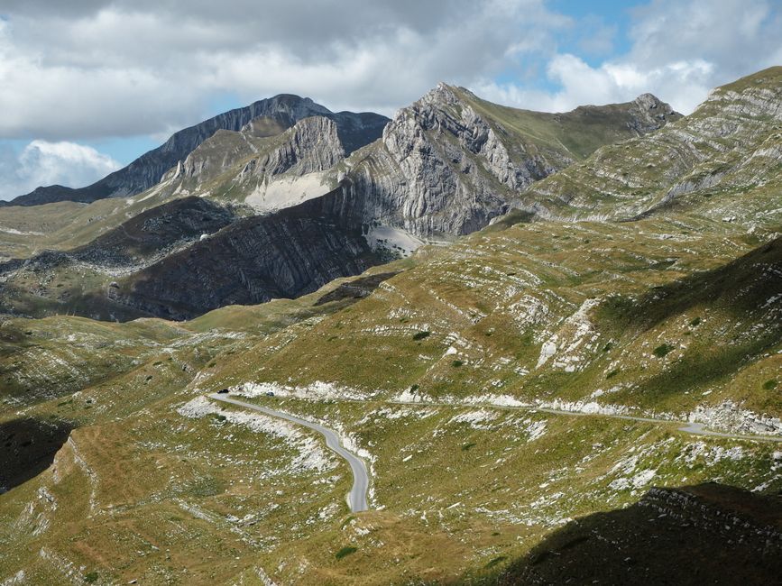 Hikers enjoying a sunny summer day in Durmitor National Park, Montenegro