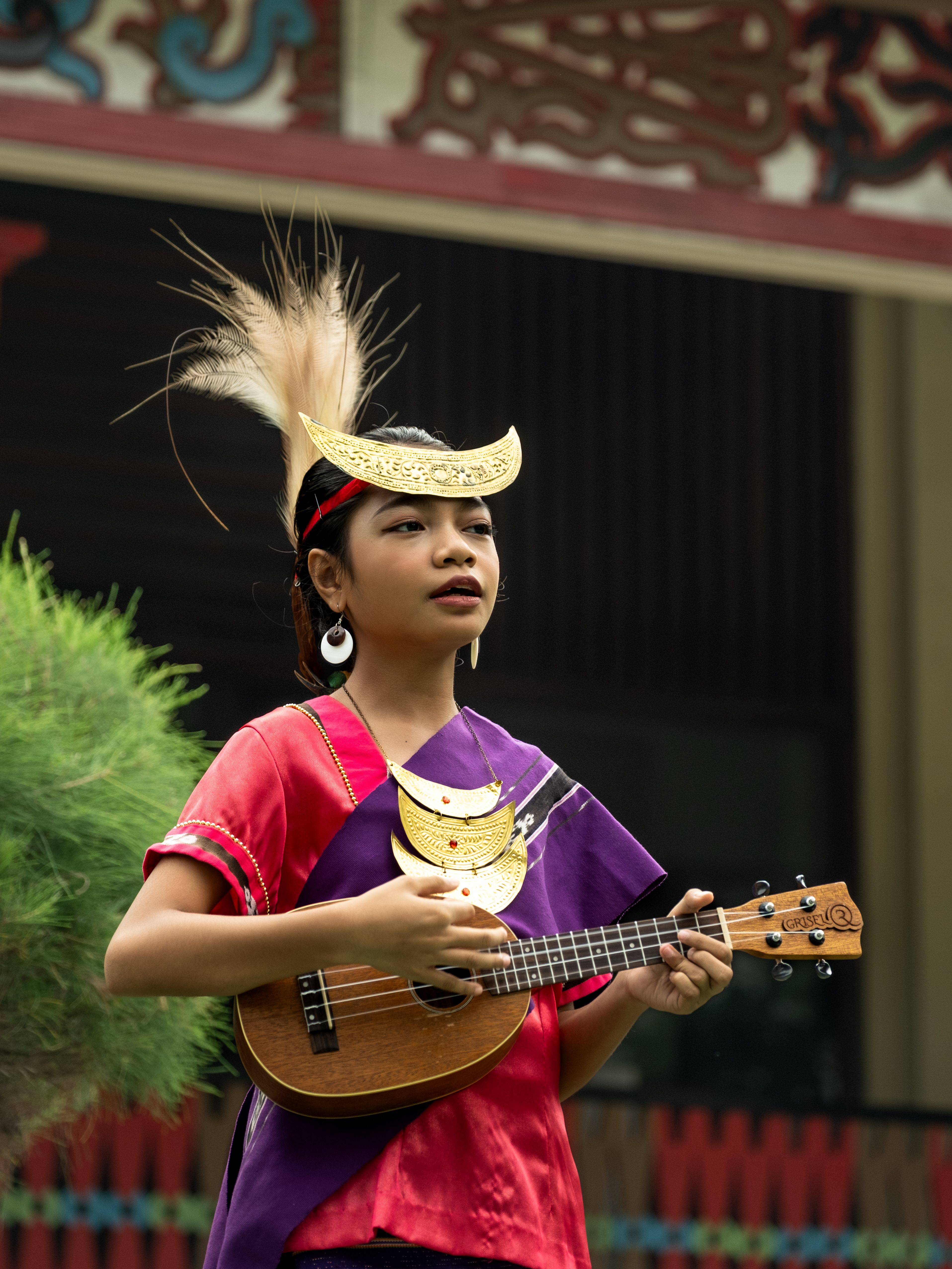 young woman in traditional indonesian attire