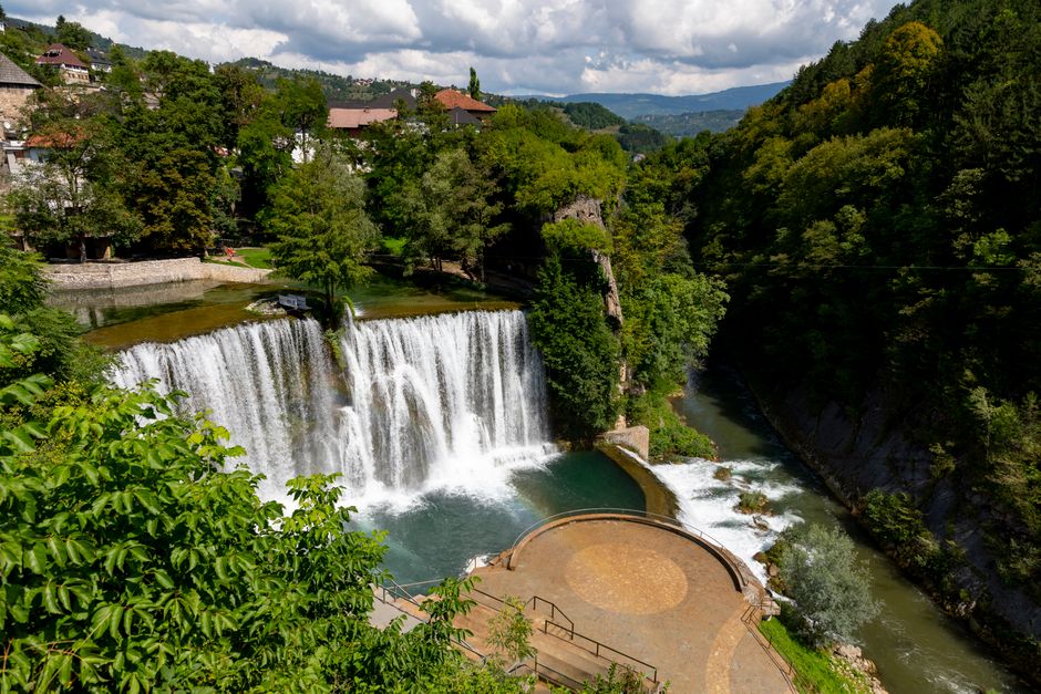 Stunning Kravica Waterfalls with lush greenery in Bosnia and Herzegovina