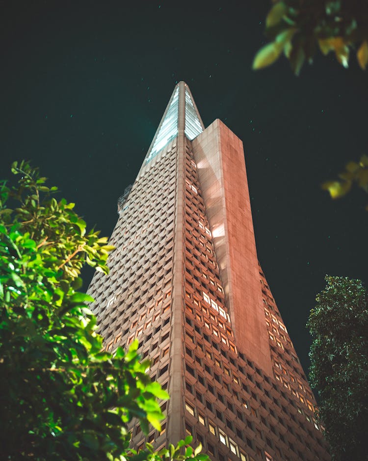 Transamerica Pyramid In Low-angle Shot