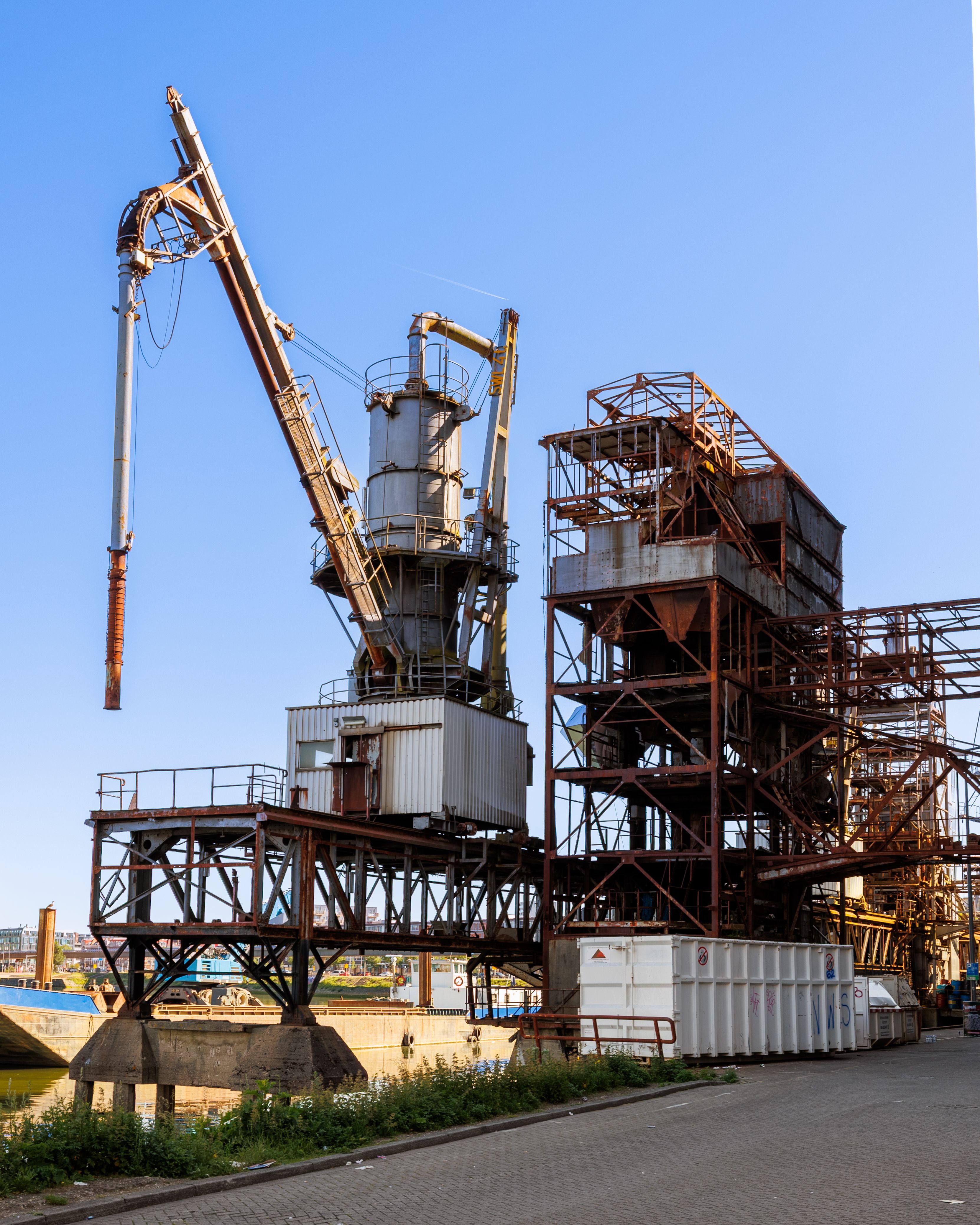 Transnet port terminal with cargo containers and equipment