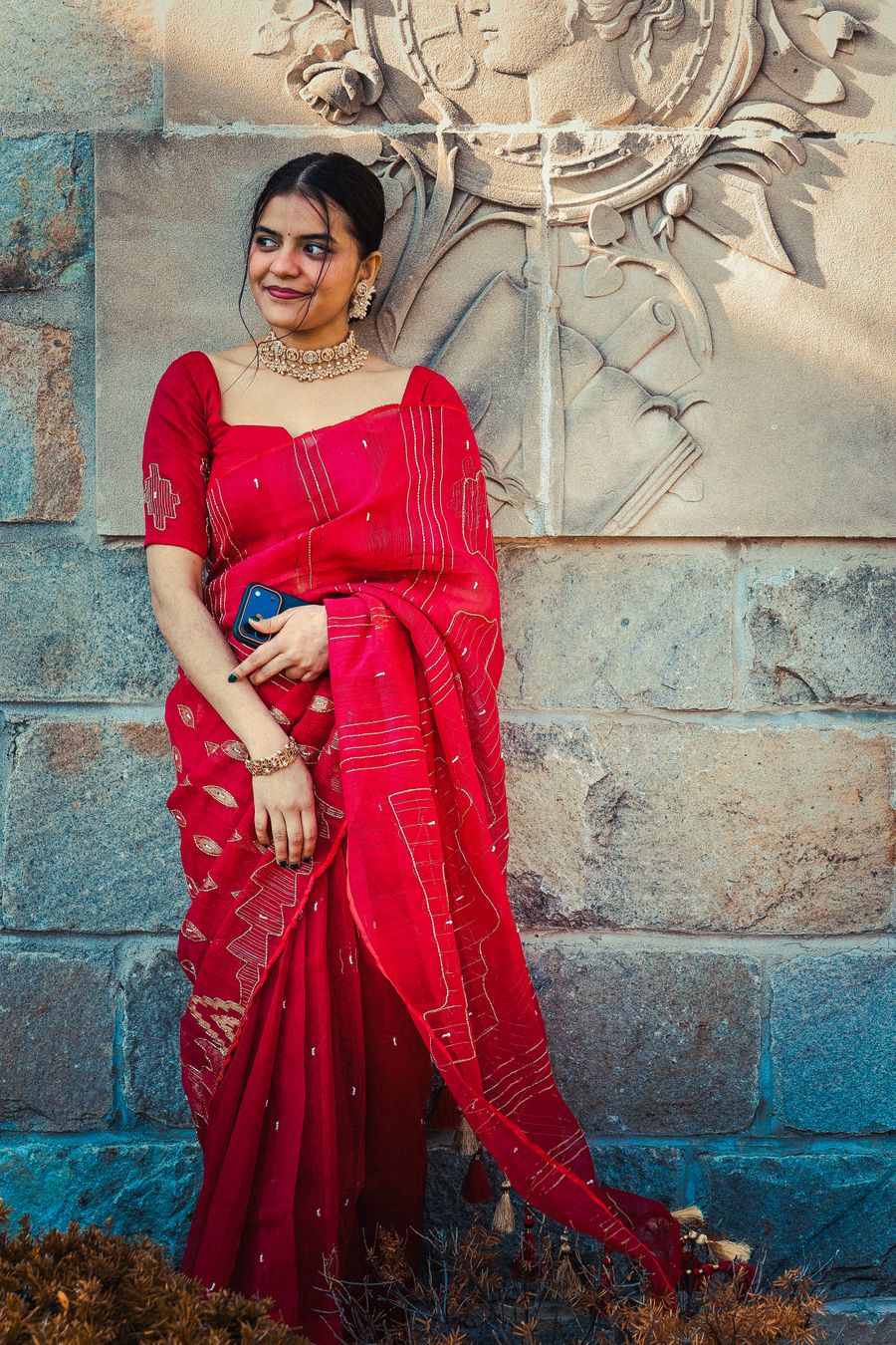 Scarlet Silk Saree