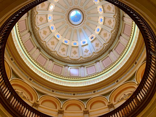 Free Low-Angle Photography of Dome Ceiling Stock Photo
