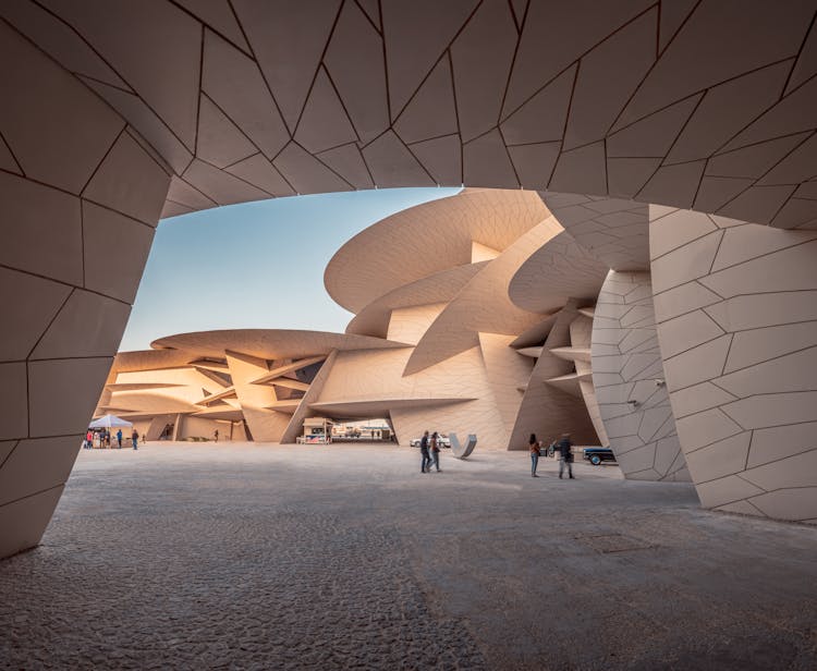 A Building Of National Museum In Qatar 