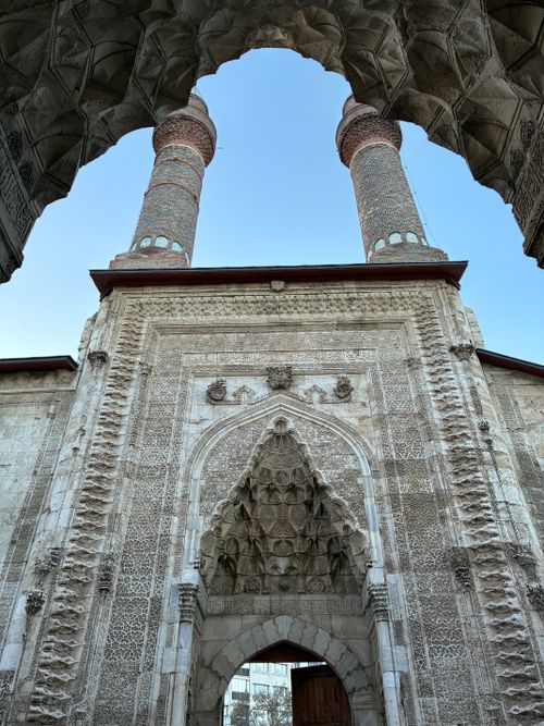 Free Explore the intricate stone carvings of the iconic Gök Medrese in Sivas, Turkey. Stock Photo